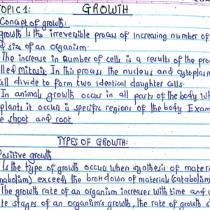 UCE Biology Growth Notes